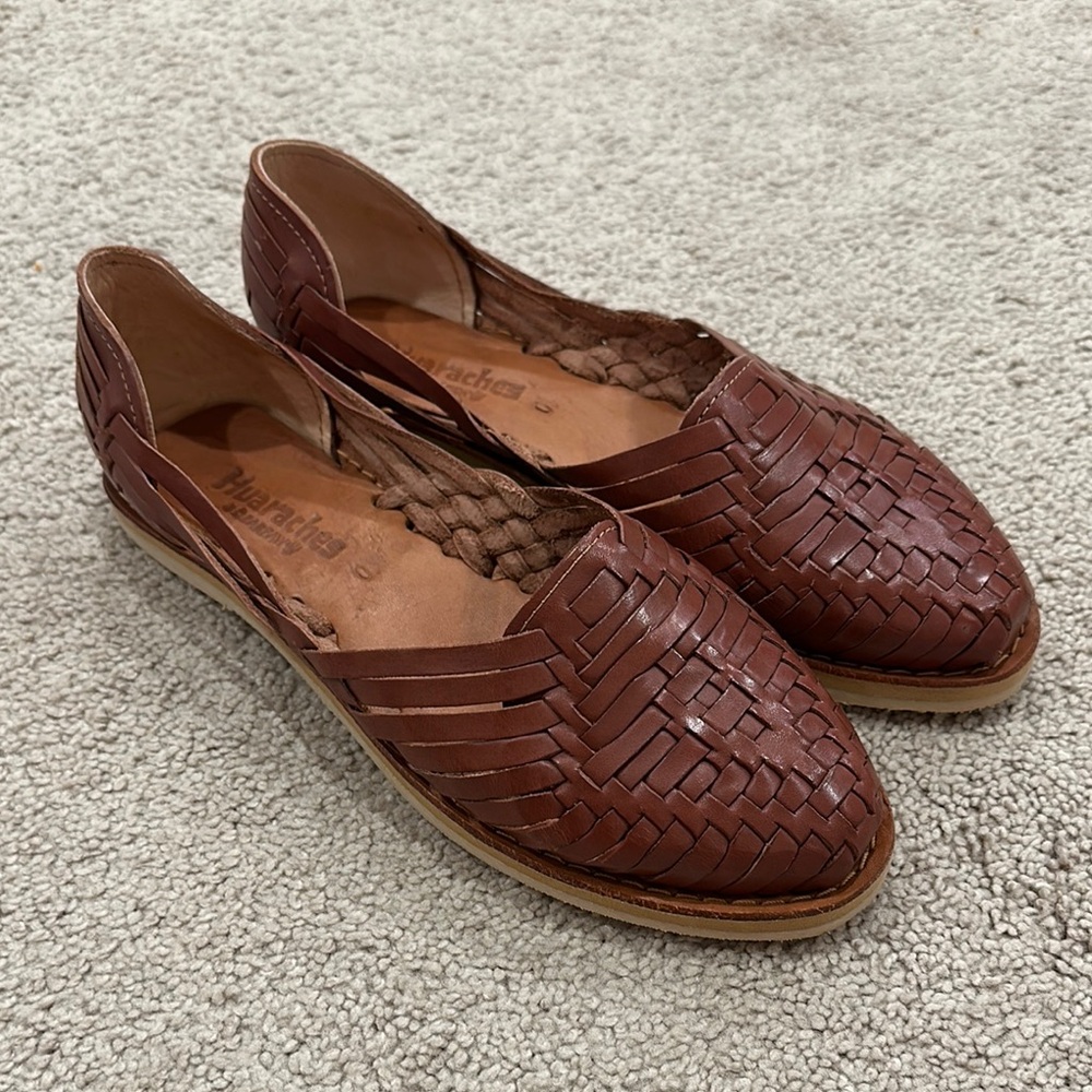 BearPaw Brown Woven Flats